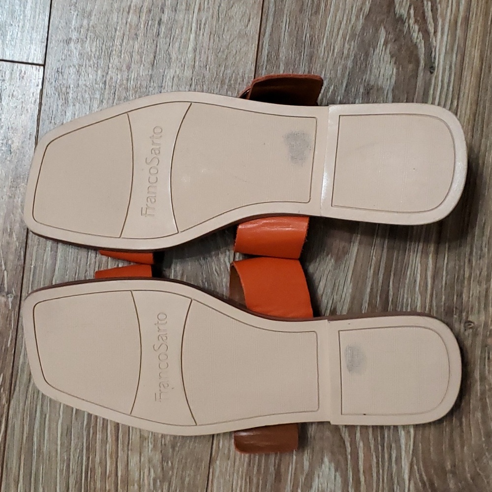 Franco Sarto Orange Slide Sandals - Picture 4 of 7